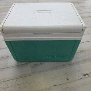 Vintage Coleman Mini Cooler Flip Lid Personal 5205 6 Pack Beer Lunchbox Tailgate